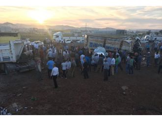 Freni boşalan kamyon araçların arasına daldı: 4 yaralı