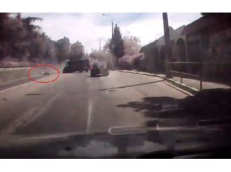 Motosikletli şahsın öldüğü kaza kamerada