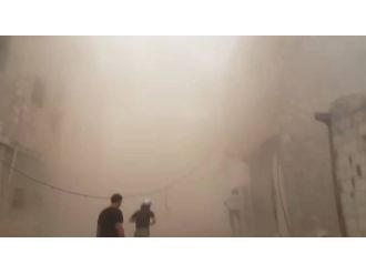 Türk ekibi yardım dağıtıyordu bomba yağdı