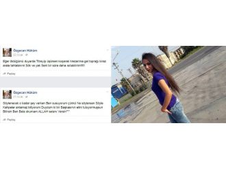 Ağabeyinin öldürdüğü Özgecan’dan ’ölüm’ paylaşmı