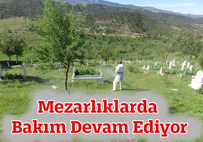 Mezarlıklarda Bakım Devam Ediyor