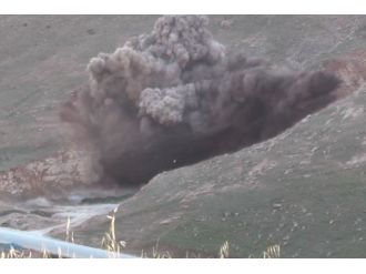 Osmaniye’de yola döşenen patlayıcı infilak ettirildi