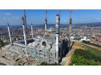 Çamlıca Camii’nin dev kubbesinin yapımına başlandı