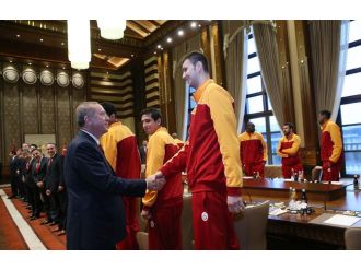 Cumhurbaşkanı Erdoğan, şampiyon Aslanları kabul etti