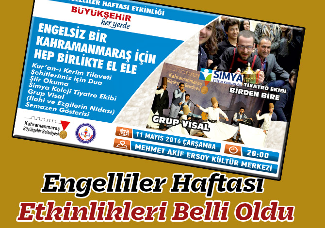 Engelliler Haftası Etkinlikleri Belli Oldu