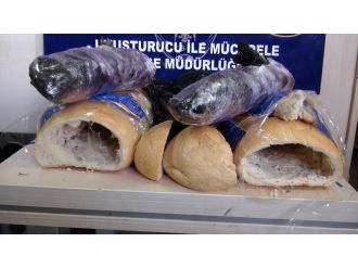 Ekmeğin içinden esrar çıktı