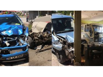 Kontrolden çıkan kamyon ortalığı savaş alanına çevirdi