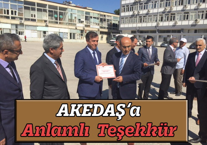 AKEDAŞ ‘a Anlamlı  Teşekkür