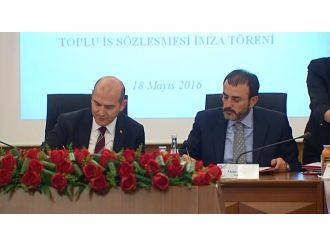 Toplu sözleşmeye imzalar atıldı