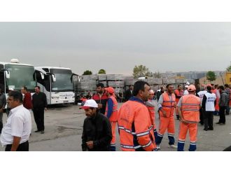 Temizlik işçilerinden belediye yönetimine protesto