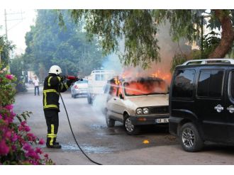 Bir anda alev topuna döndü !