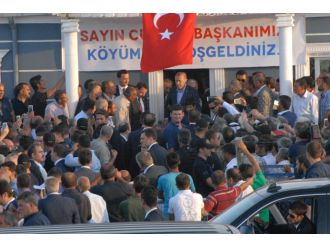 Erdoğan ve Yıldırım 16 kişinin öldürüldüğü köyde