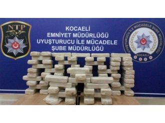 Otobüs deposunda 41 buçuk kilo eroin