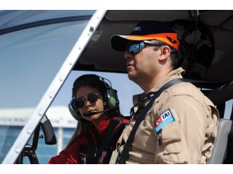 Türkiye’nin il lisanslı sivil kadın helikopter pilotu