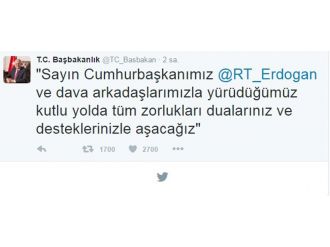 Başbakan Yıldırım’dan ilk tweet
