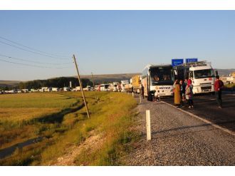 Saldırının ardından o yolda yoğun trafik