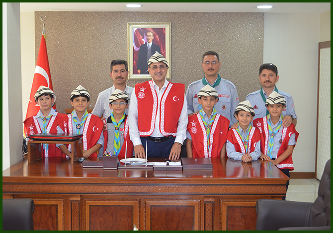 İzcilerden Onikişubat Kaymakamına Ziyaret