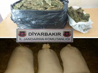 Diyarbakır’da 52 kilo esrar ele geçirildi