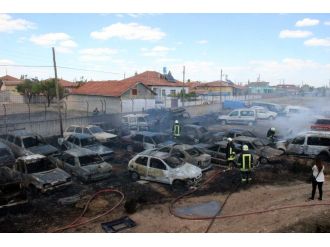 Konya’da 70 araç kül oldu