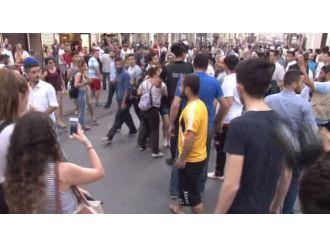 Taksim’e çıkmak isteyen grupla polis arasında kovalamaca