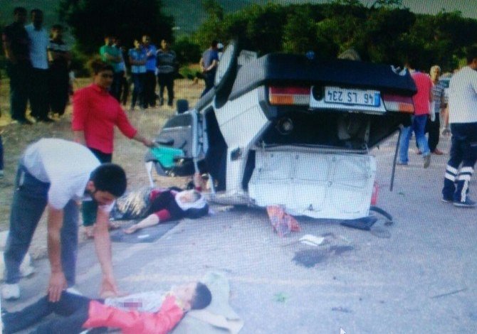 Kahramanmaraş'ta Otomobil Takla Attı