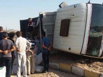 Kaza yapan kamyondan 573 kilo esrar çıktı