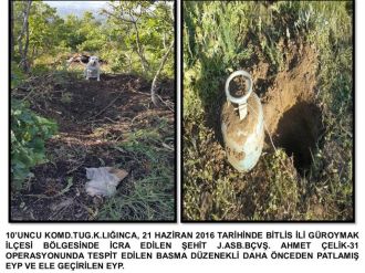 Ele geçirilen patlayıcılar imha edildi