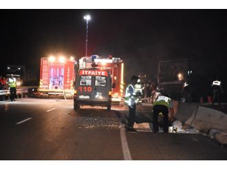 Manisa-Balıkesir yolunda feci kaza:1 ölüİ 11 yaralı