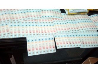 Sahte bandrol operasyonu kamerada