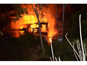 Tarihi ev alev alev yandı, vatandaşlar film gibi izledi