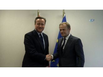 Cameron Avrupa Konseyi Başkanı Tusk’la görüştü