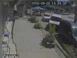 Bisiklet kazası kamerada !