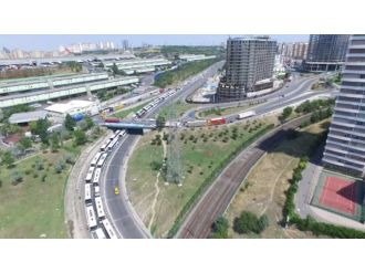 Otogardaki yoğunluk havadan görüntülendi