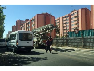 Polis lojmanlarına beton duvarlı önlem