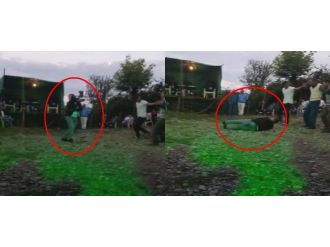 Düğünü çeken kameraman böyle vuruldu !