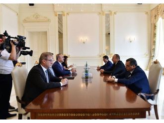 Çavuşoğlu Aliyev’le görüştü