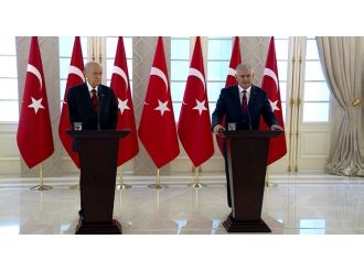 Yıldırım ve Bahçeli’den ortak basın toplantısı