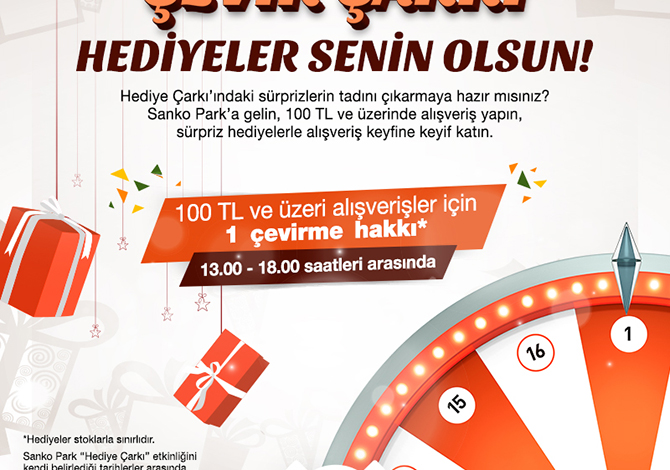 Sanko Park Hediye Çarkı’nda Sürprizler