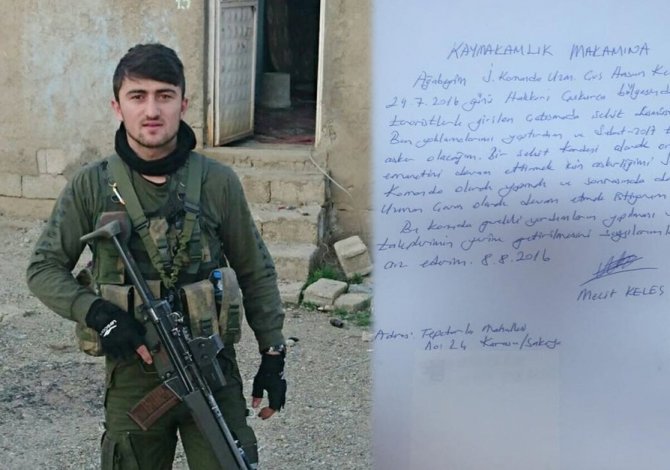 Şehit kardeşinden örnek hareket