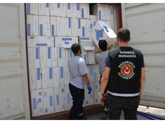 Islak mendil dediler, 7 milyonluk kaçak sigara çıktı