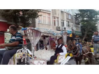 Faytonu gelin arabası yaptılar