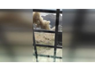 Tren raylarına döşenen patlayıcı böyle patladı!