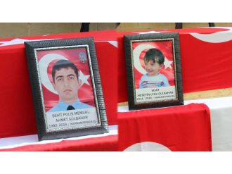 Şehit baba-oğula veda