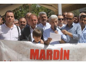 Mardin’de terör örgütü PKK’ya tepki