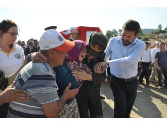 Şehit cenazesinde teröre lanet