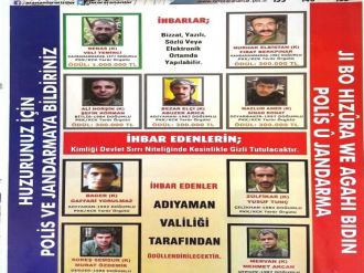 Kentin her tarafına Türkçe ve Kürtçe bu afişler asıldı