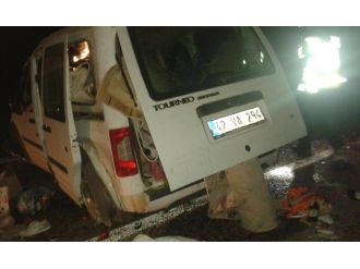 Domuz sürüsüne çarpan araç takla attı: 2’si ağır 4 yaralı