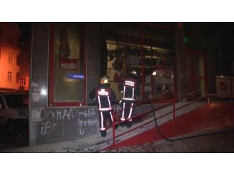 Tekstil mağazasına molotoflu saldırı