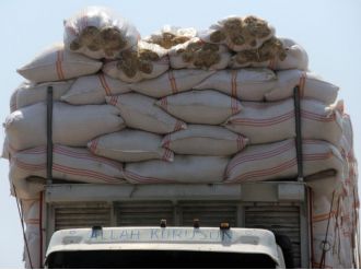 Saman yüklü kamyonda 390 kilo esrar!