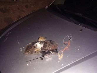 Polis aracına hain tuzak